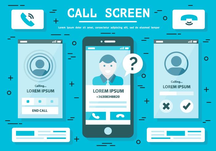 Free Call Screen Vektor-Illustration vektor