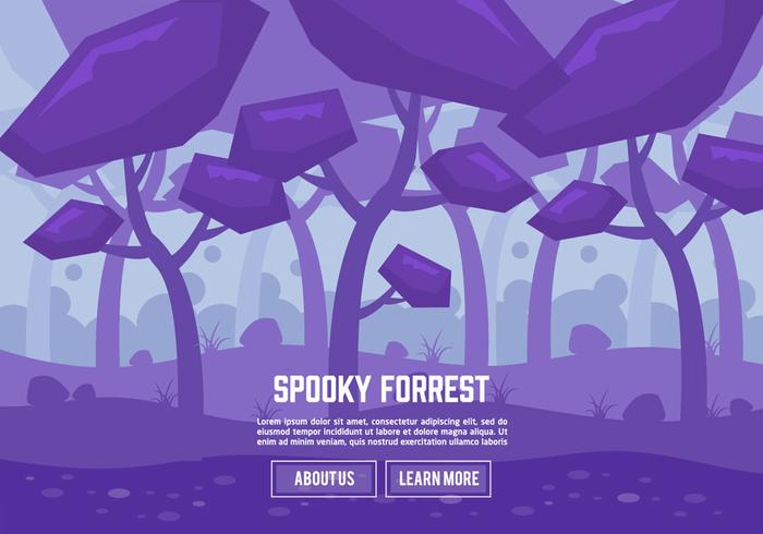 Gratis Flat Spooky Forrest Vector Bakgrund