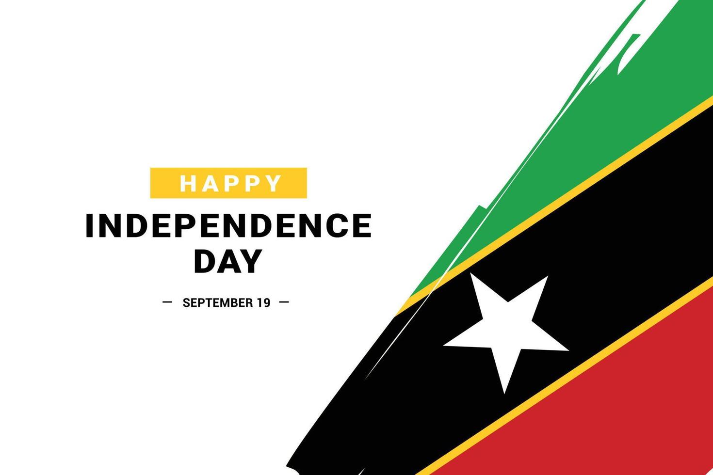 Saint Kitts och Nevis självständighetsdag vektor