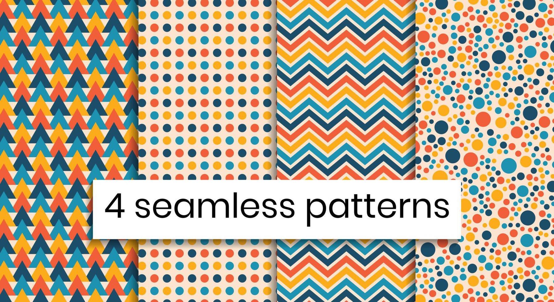 Nahtlose abstrakte geometrische Muster in trendigen Herbstfarben. bunter hintergrund für wohnkultur, textilien, herbstdekoration, tapeten und verpackungspapier. vektor