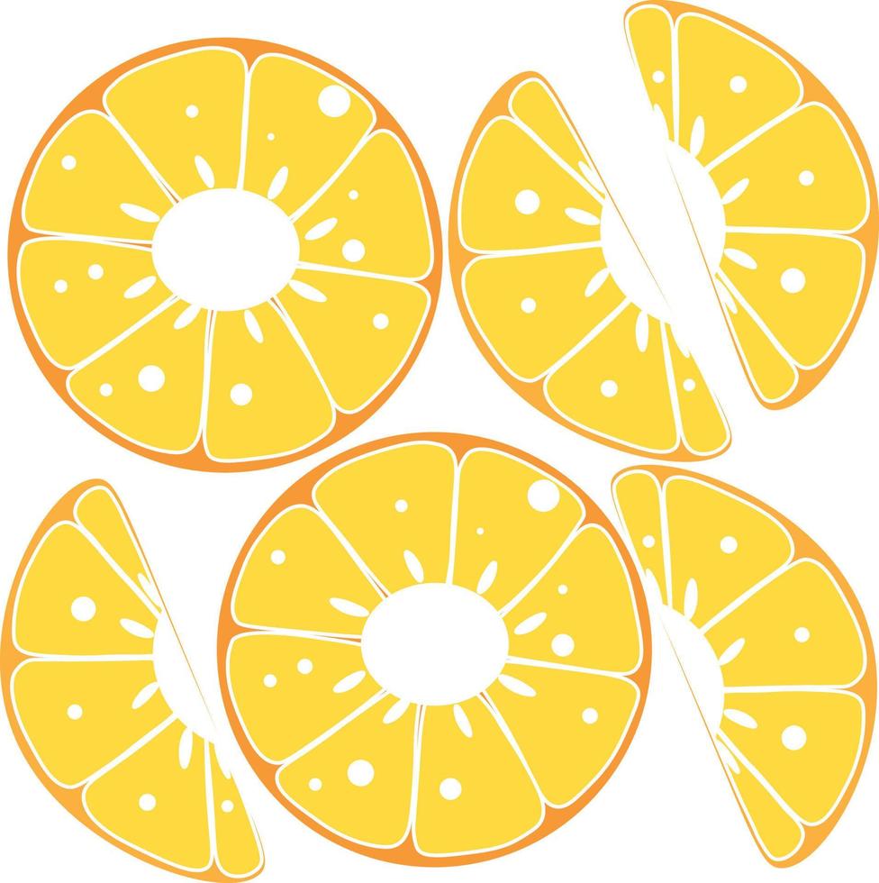 orangefarbenes Vektor-Flat-Slice-Symbol. Orangenfrucht Vitamin C Segment halbe Illustration, Cartoon Clementine vektor