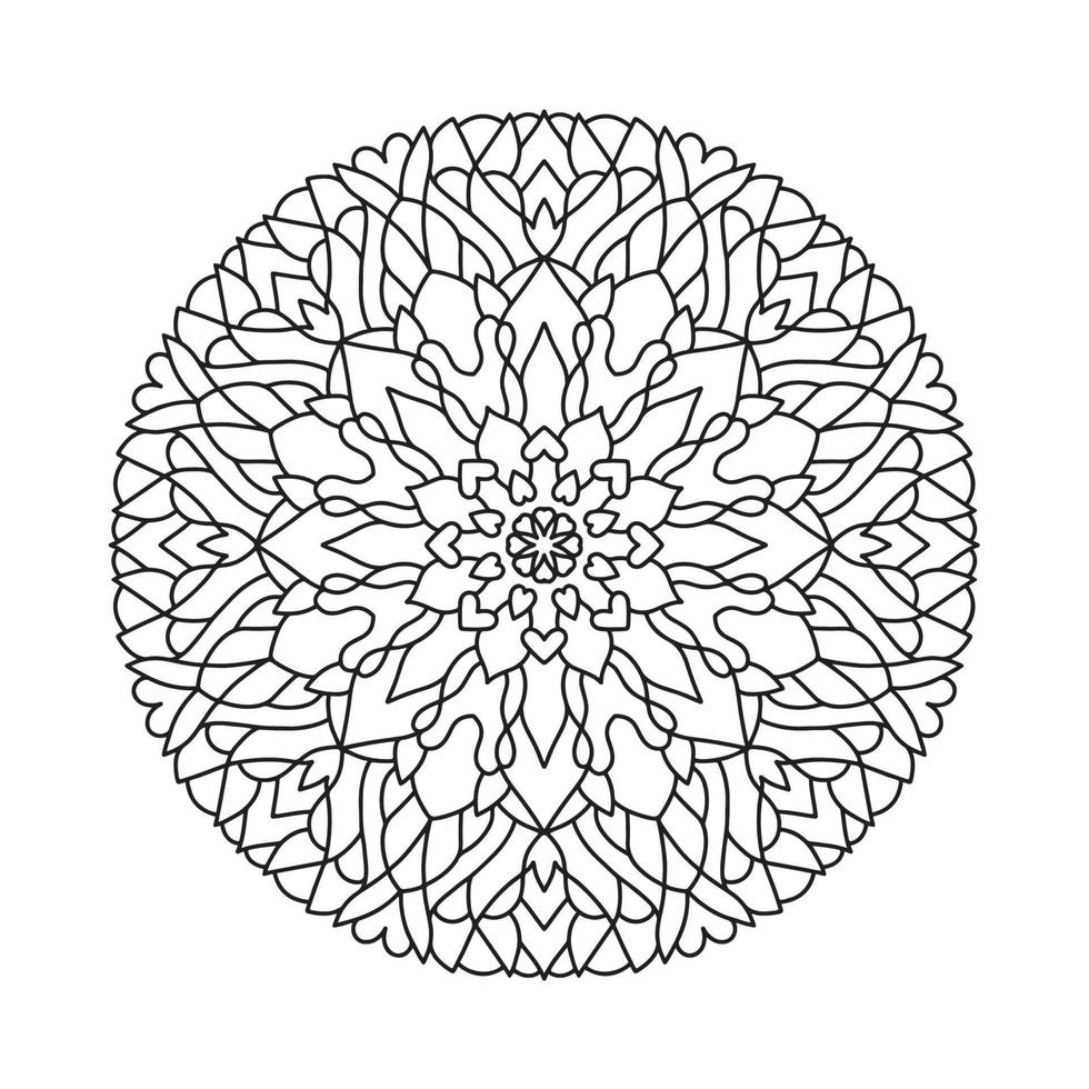 översikt hand dragen vektor mandala