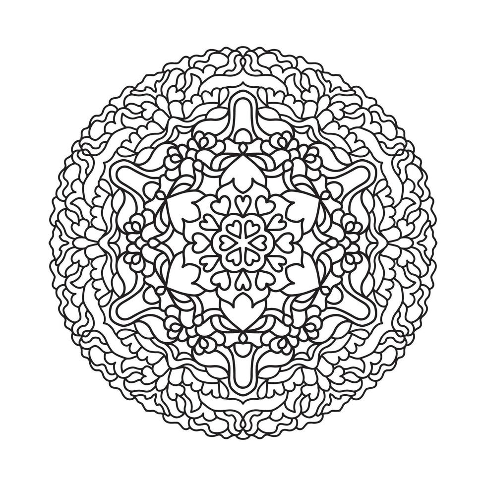 översikt hand dragen vektor mandala