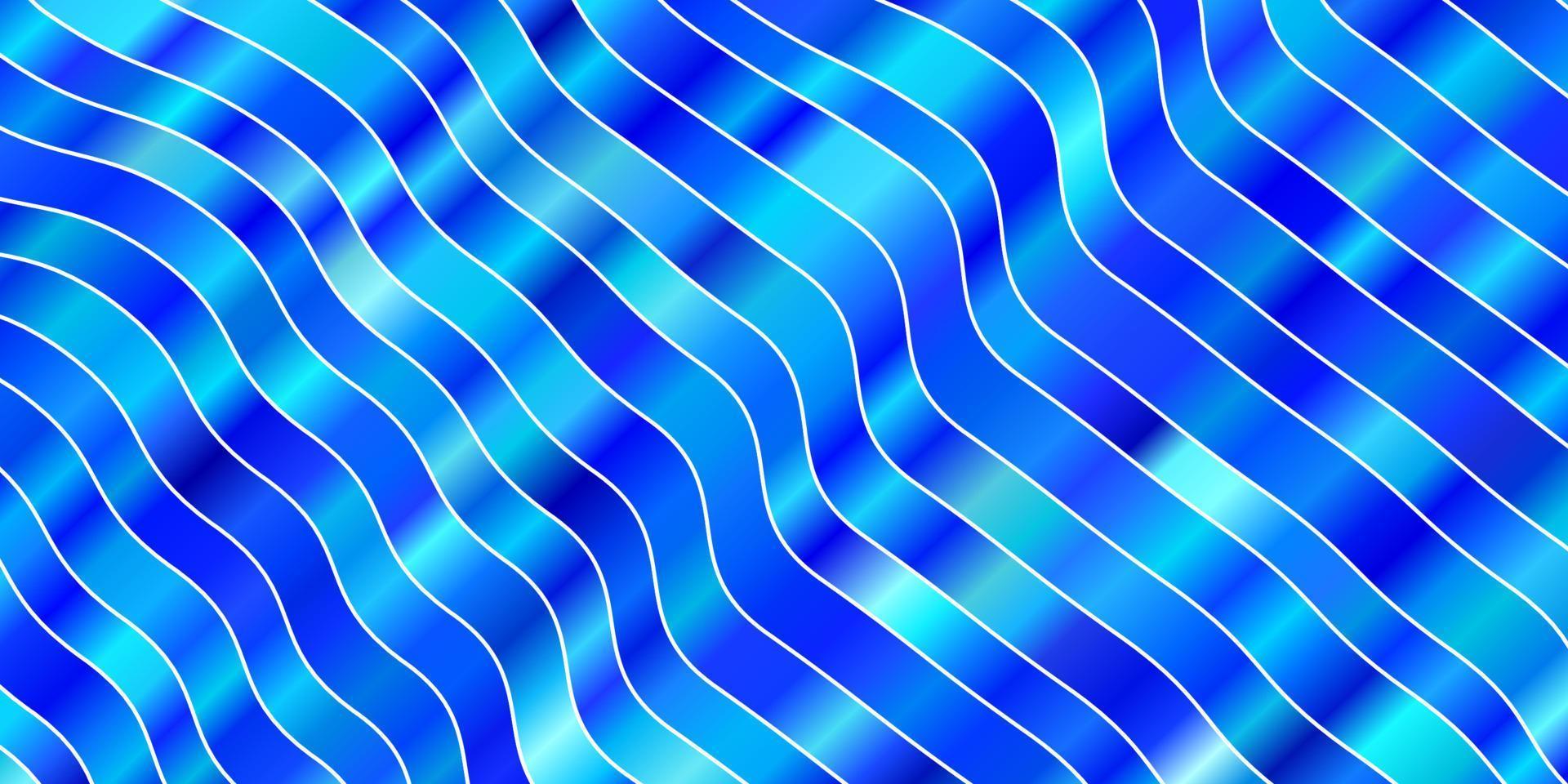 hellblaues Vektormuster mit gekrümmten Linien. vektor