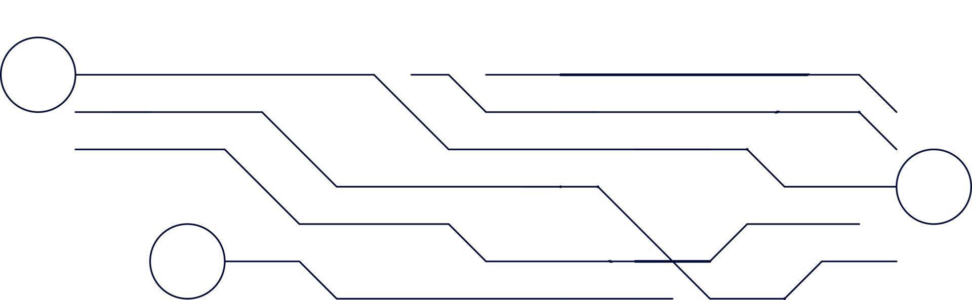 Tech-Linie dekorative Gestaltungselement-Vektorillustration. isoliert auf weißem Hintergrund vektor