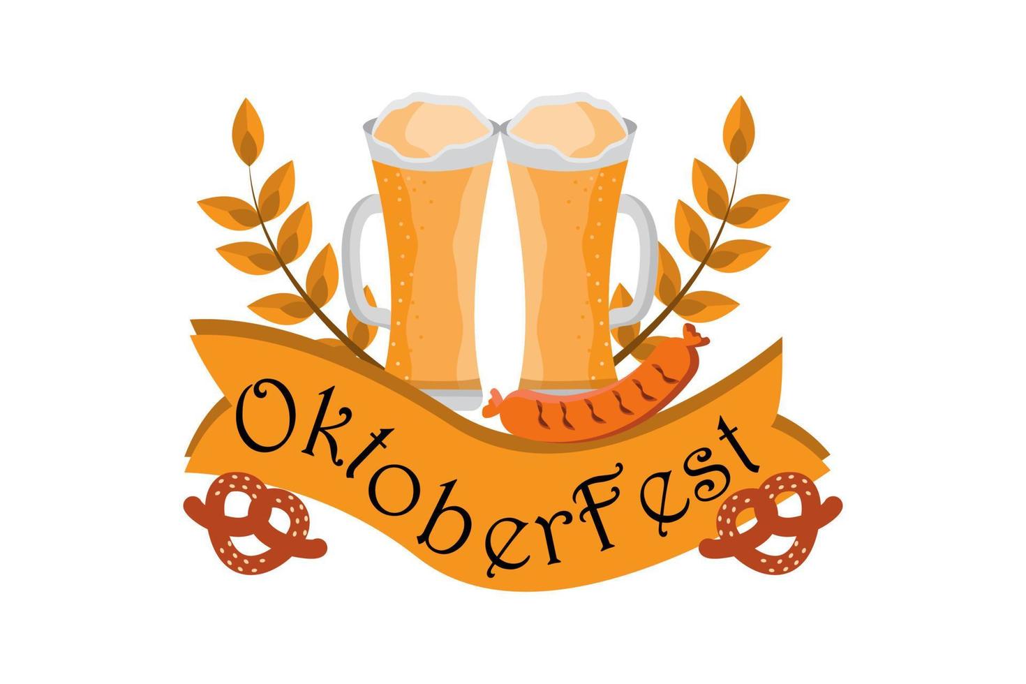 festlig tysk tradition oktoberfest firande vektor