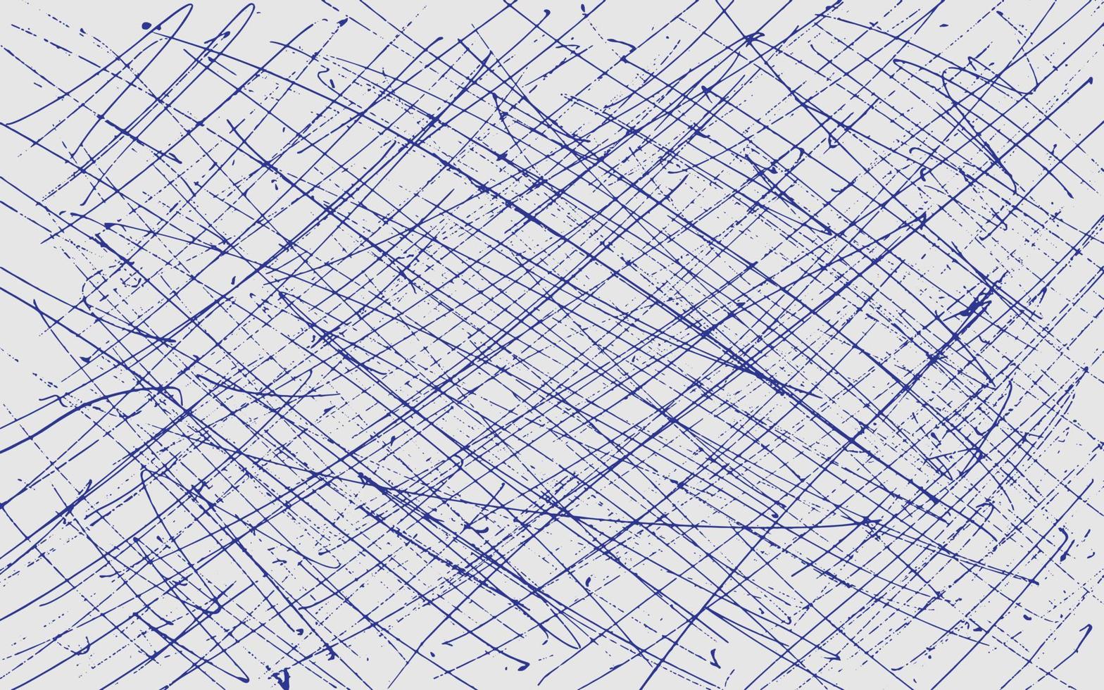 Grunge-Textur von chaotischen, handgezeichneten Kritzeleien, monochromer Hintergrund von nachlässigen Linien, Spuren einer Stift-Overlay-Vorlage, Vektorillustration vektor