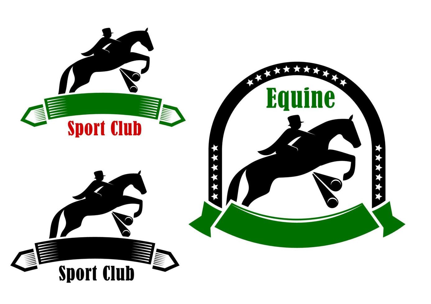 sportliche Embleme des Reitvereins vektor