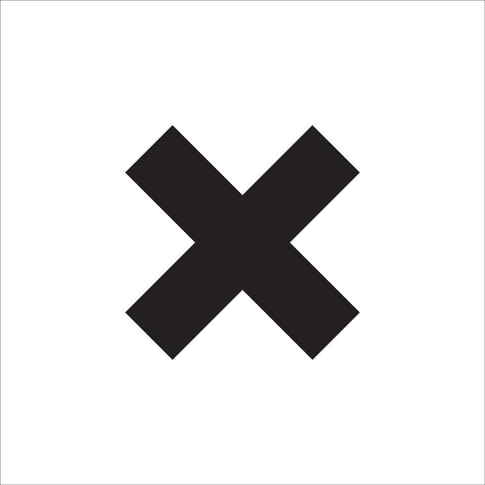 bild av en korsa tecken ikon logotyp vektor design