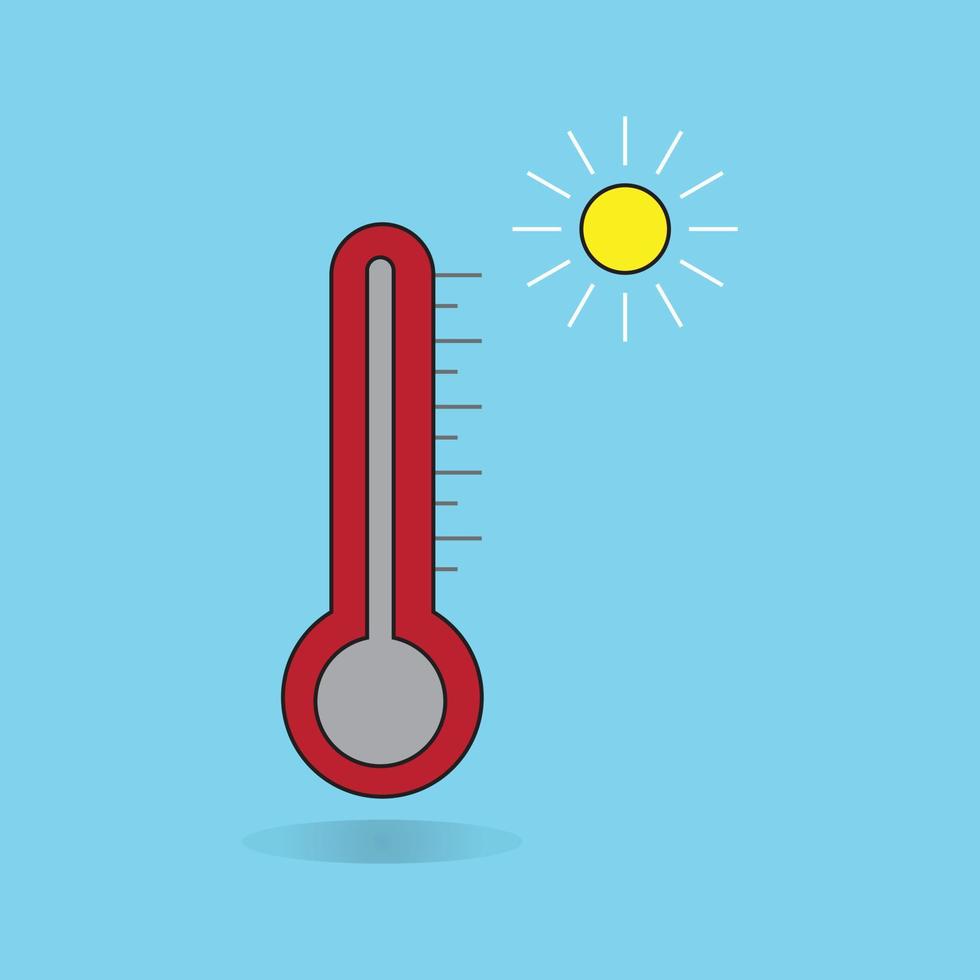 väder varm klimat temperatur värma sommar vektor illustration