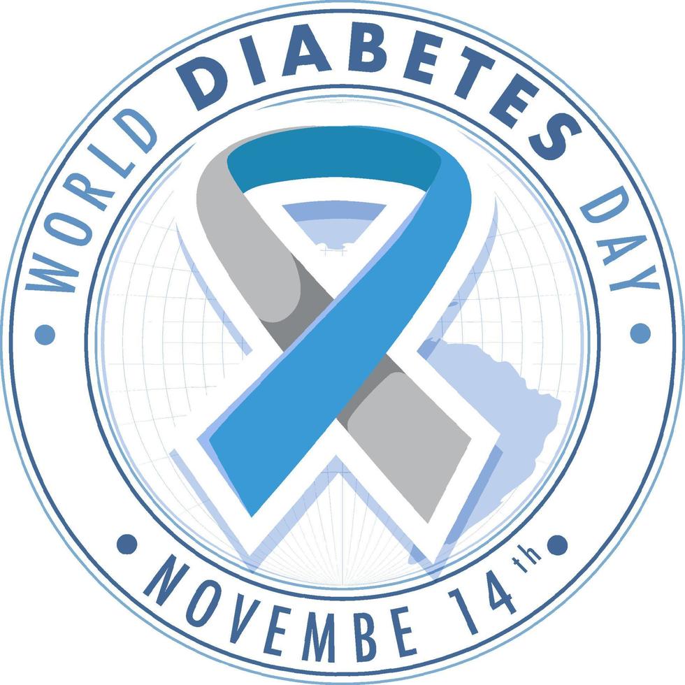 World Diabetes Day logotypdesign vektor