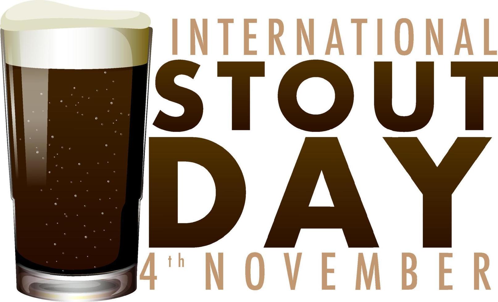 internationales stout day banner design vektor