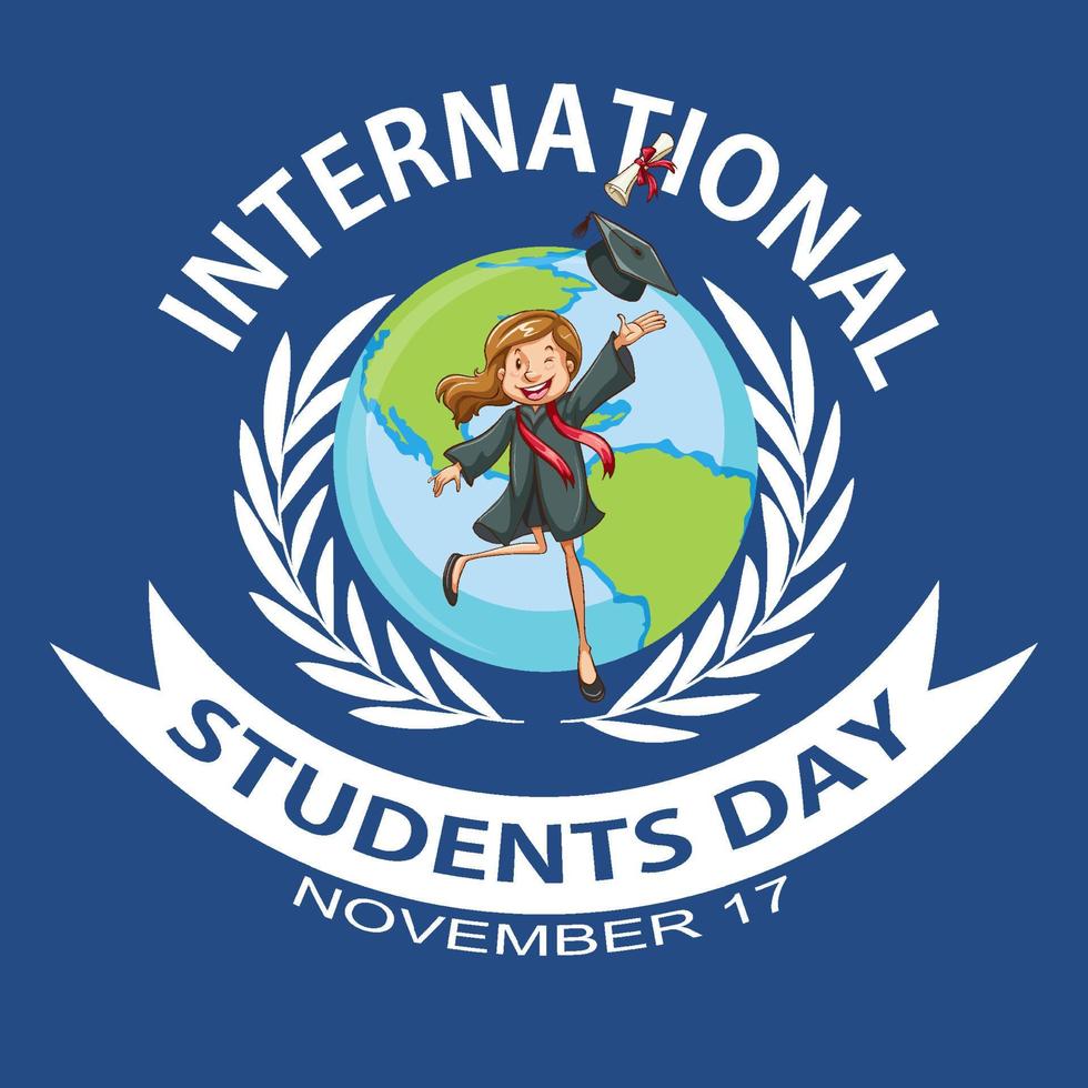internationell studenter dag affisch design vektor