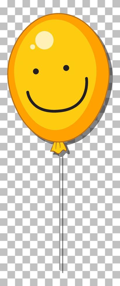Gelber Lächelnballon isoliert vektor