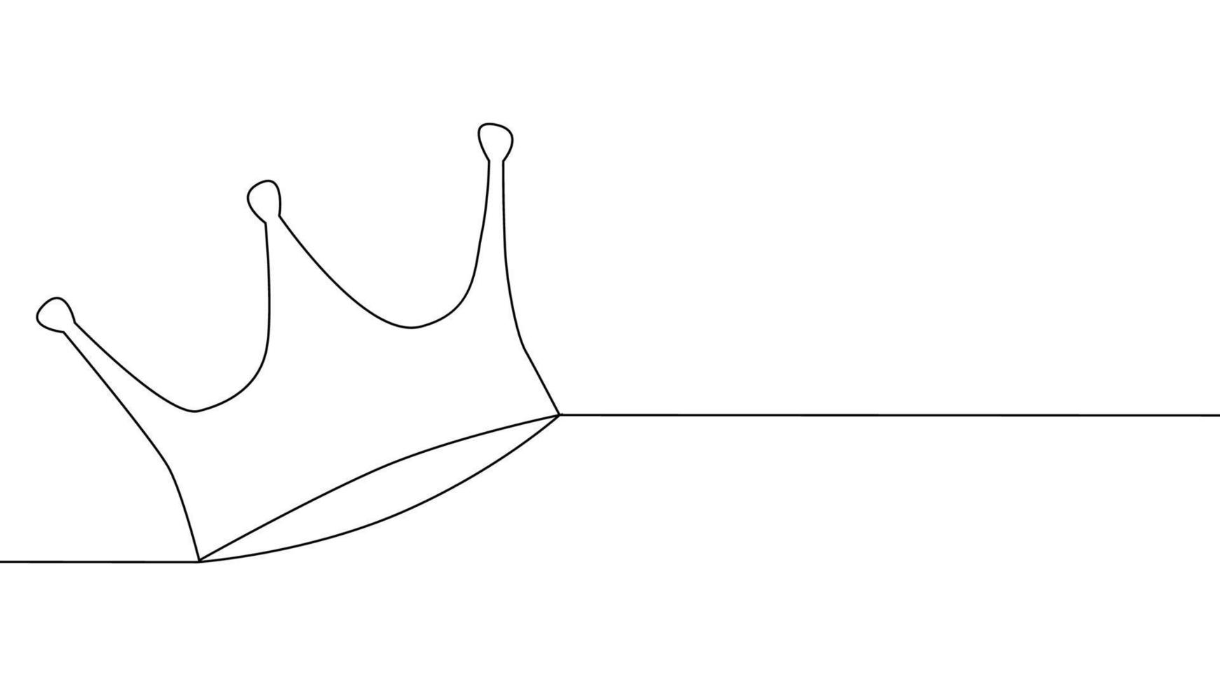selbst zeichnet die Linienanimation der Krone Royal, Royal vektor