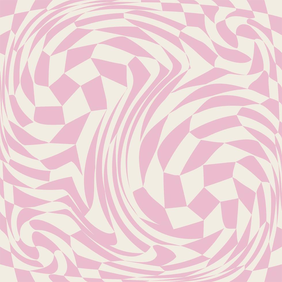 1970 vågig virvla runt sömlös mönster i orange och rosa färger. sjuttiotalet stil, häftig bakgrund vektor