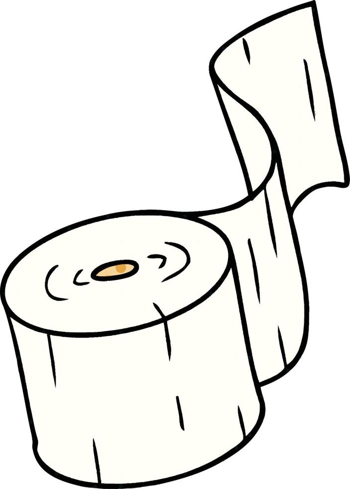 Cartoon-Doodle einer Toilettenpapierrolle vektor