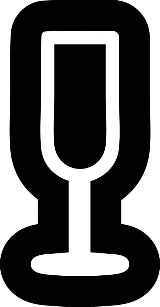 Sektflöte-Symbol vektor