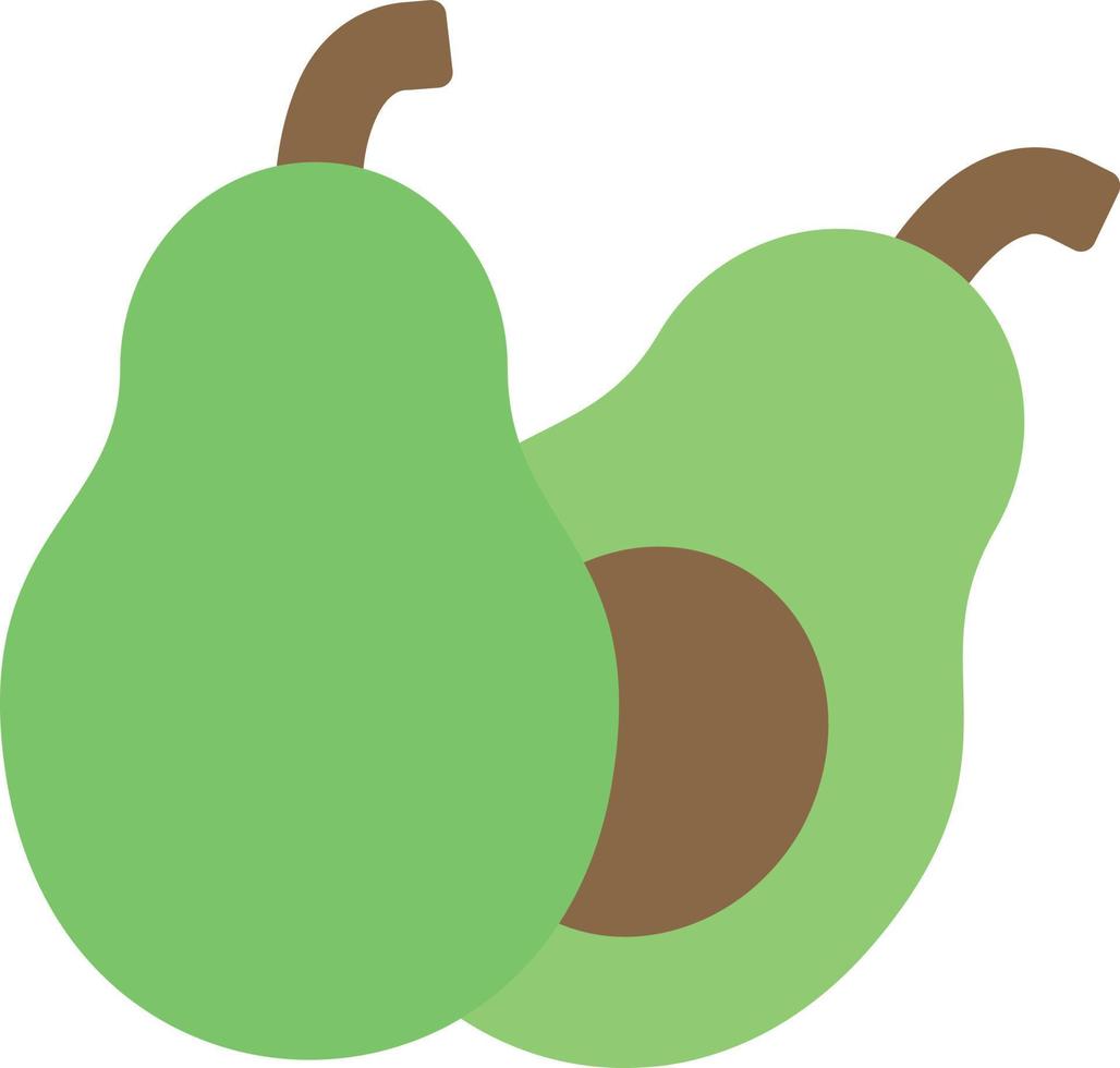 Avocado-Flachsymbol vektor