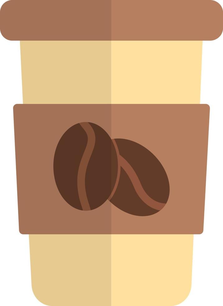 kaffe platt ikon vektor