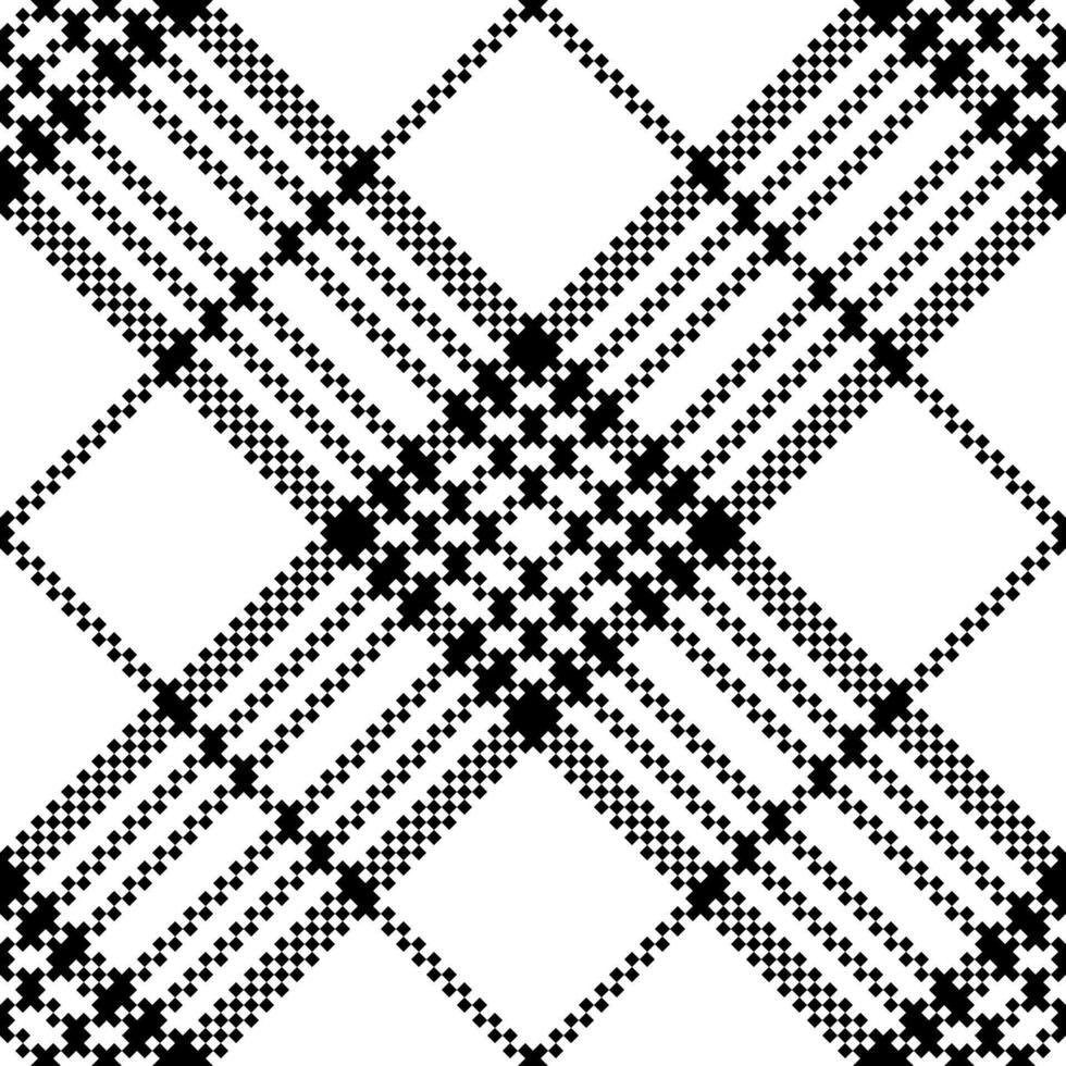 einfaches Pixel-Check-Schwarz-Weiß-nahtloses Muster vektor