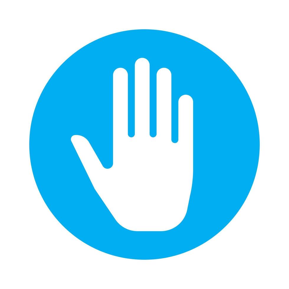 Rör hand ikon för mobil appar. enkel ui knapp design. vektor illustration.