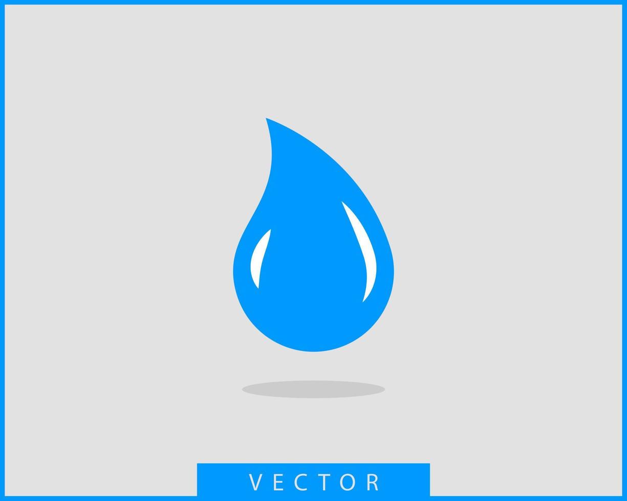 släppa vatten ikon vektor isolerat design element