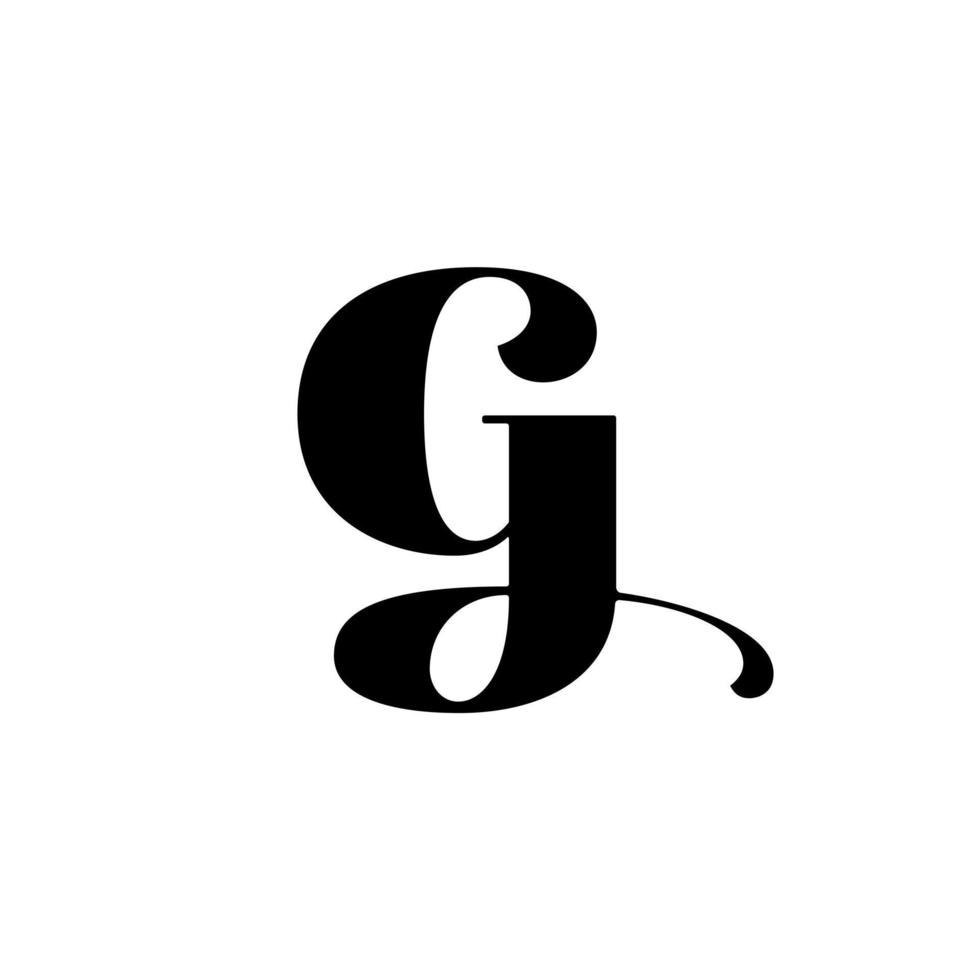 g-Buchstaben-Logo-Design für Mode-, Schönheits- und Spa-Unternehmen. g Briefvektorsymbol. g-Logo vektor