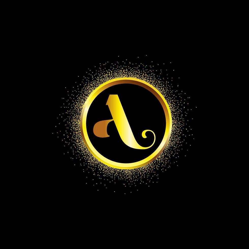 ein Brief-Logo-Design für Mode-, Schönheits- und Spa-Unternehmen. ein Buchstabe-Vektor-Symbol. ein goldenes Logo vektor