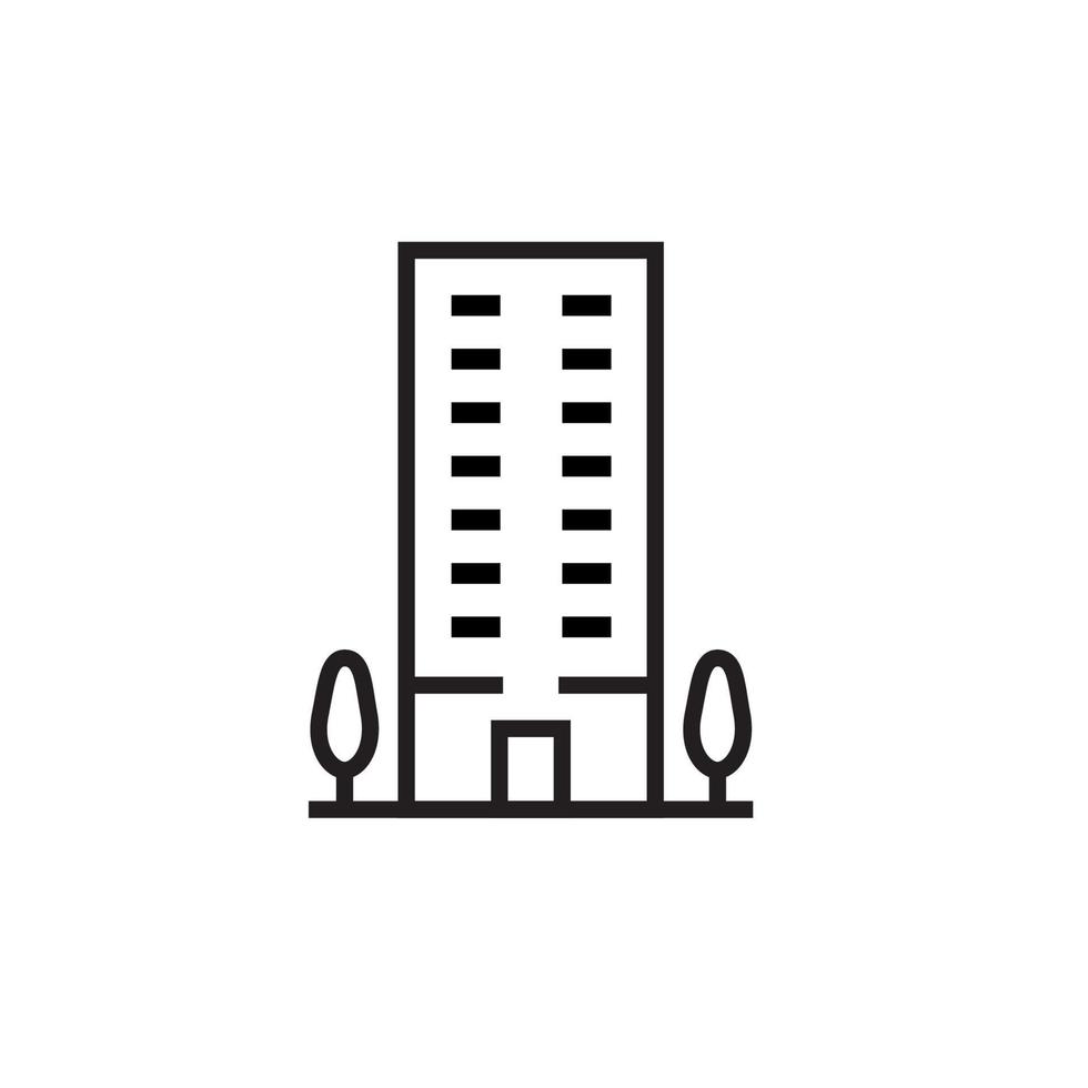 Gebäude-Icon-Design mit Linie. Vektor-Illustration vektor