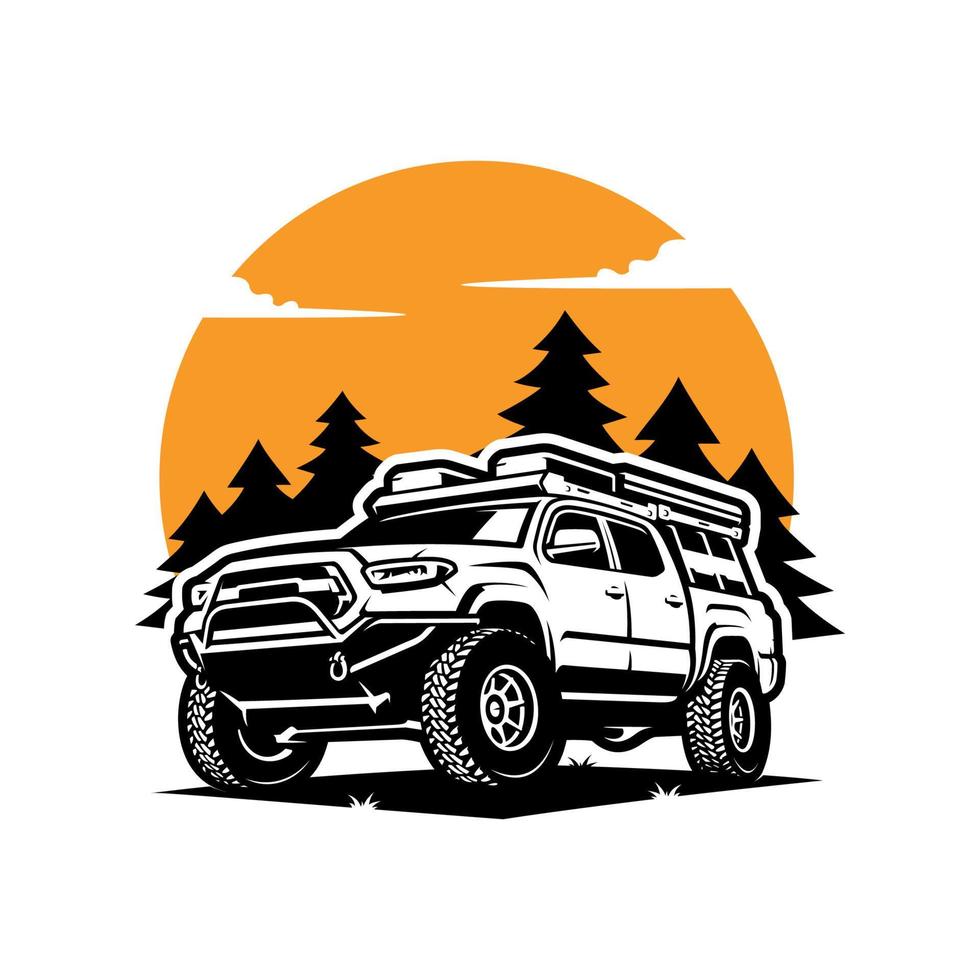 suv überlandfahrzeug illustration logo vektor