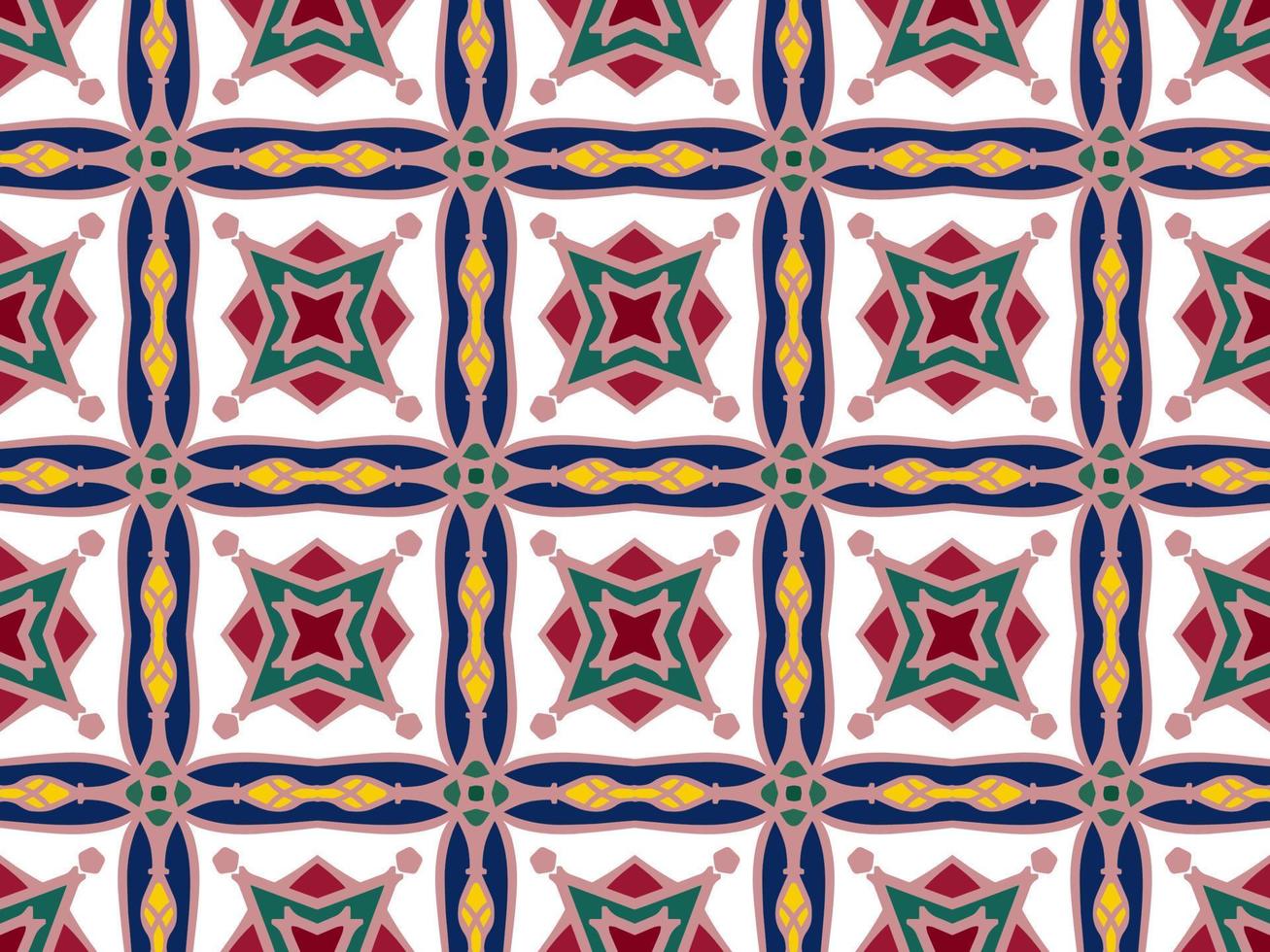 buntes, nahtloses Muster mit Stammesform. entworfen in ikat, boho, aztekisch, volkstümlich, motiv, luxuriöser arabischer stil. Ideal für Stoffkleidung, Keramik, Tapeten. Vektor-Illustration vektor