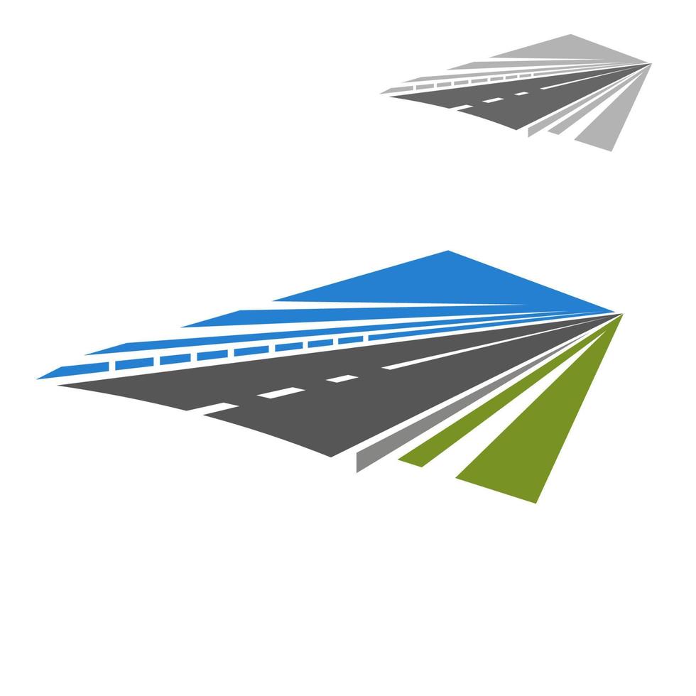 ikon av motorväg försvinna bortom horisont vektor