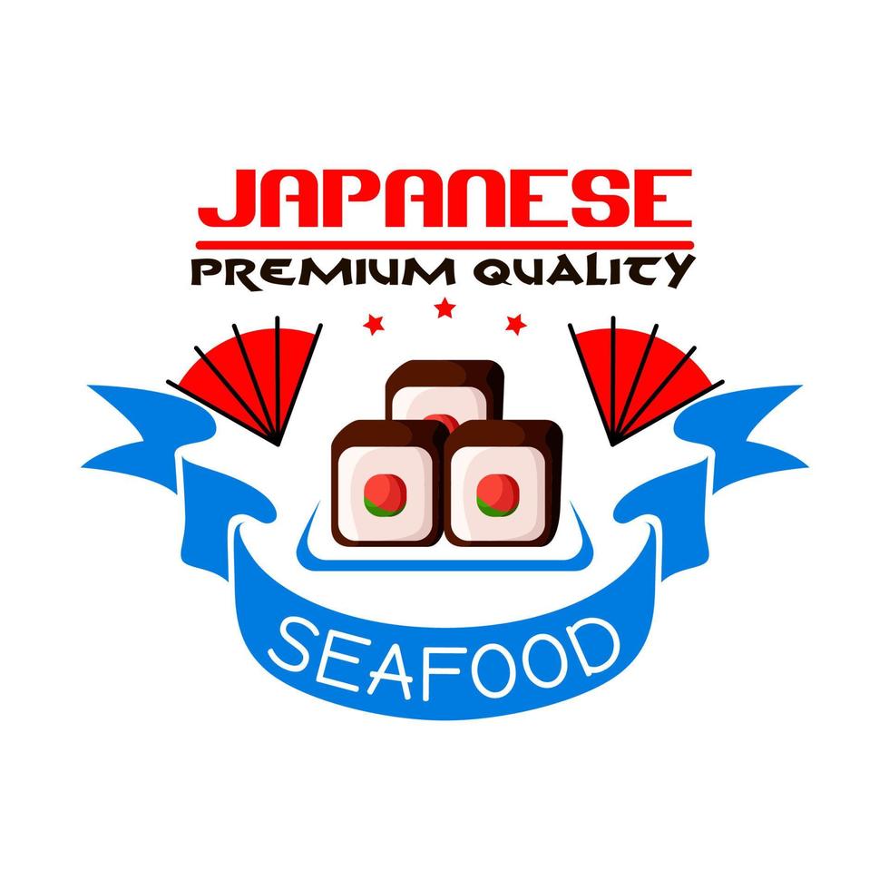 Symbol für ein japanisches Fischrestaurant in Premium-Qualität vektor