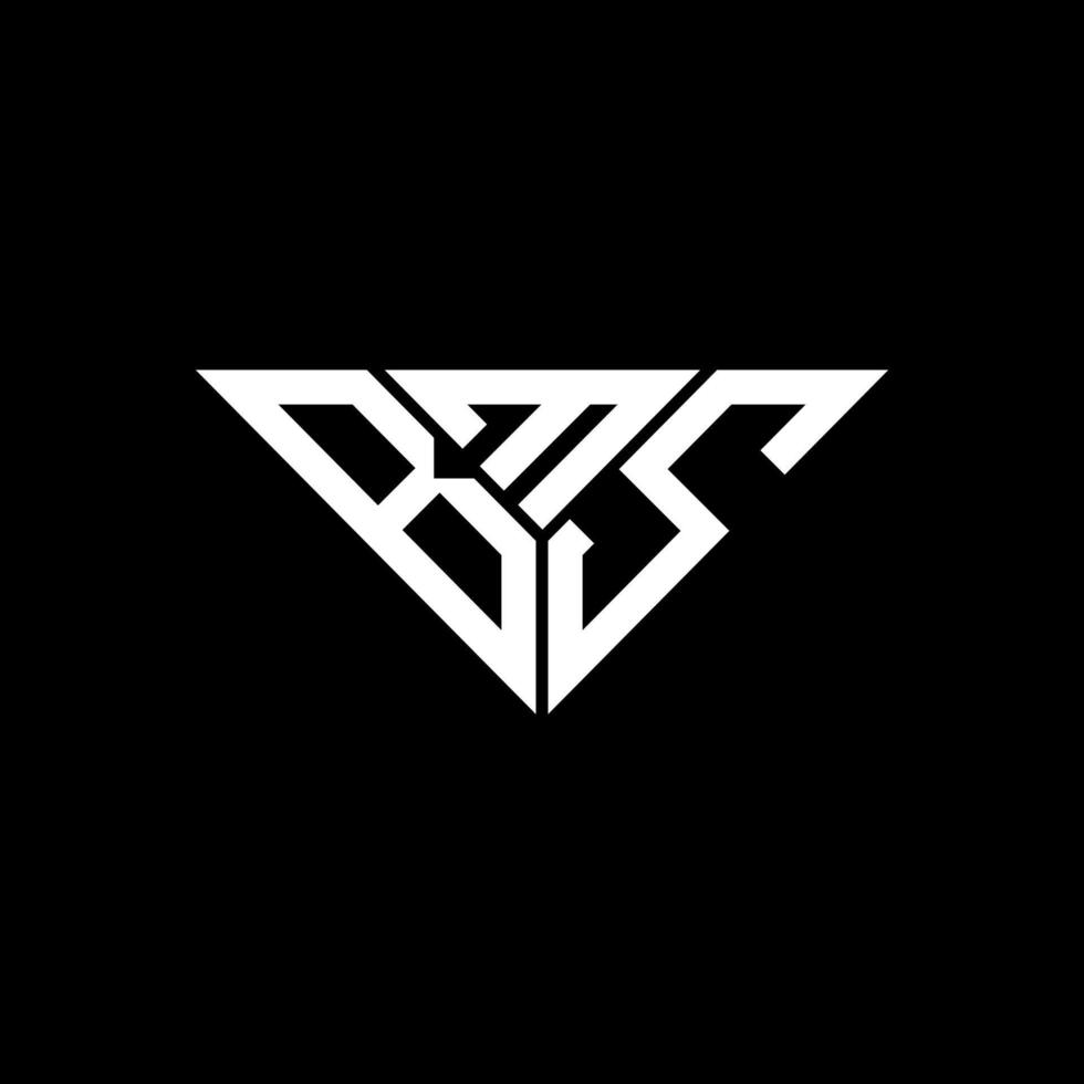bms letter logo kreatives design mit vektorgrafik, bms einfaches und modernes logo in dreieckform. vektor