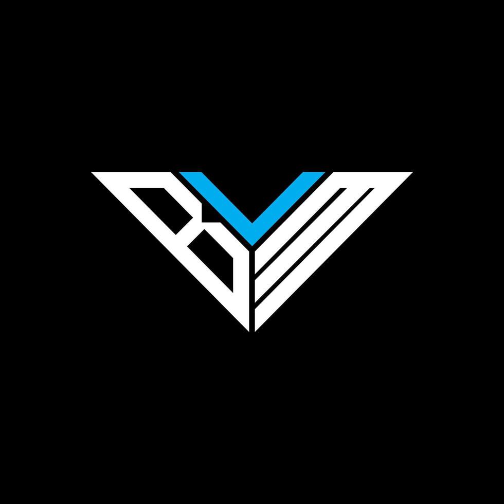 bvm Brief Logo kreatives Design mit Vektorgrafik, bvm einfaches und modernes Logo in Dreiecksform. vektor