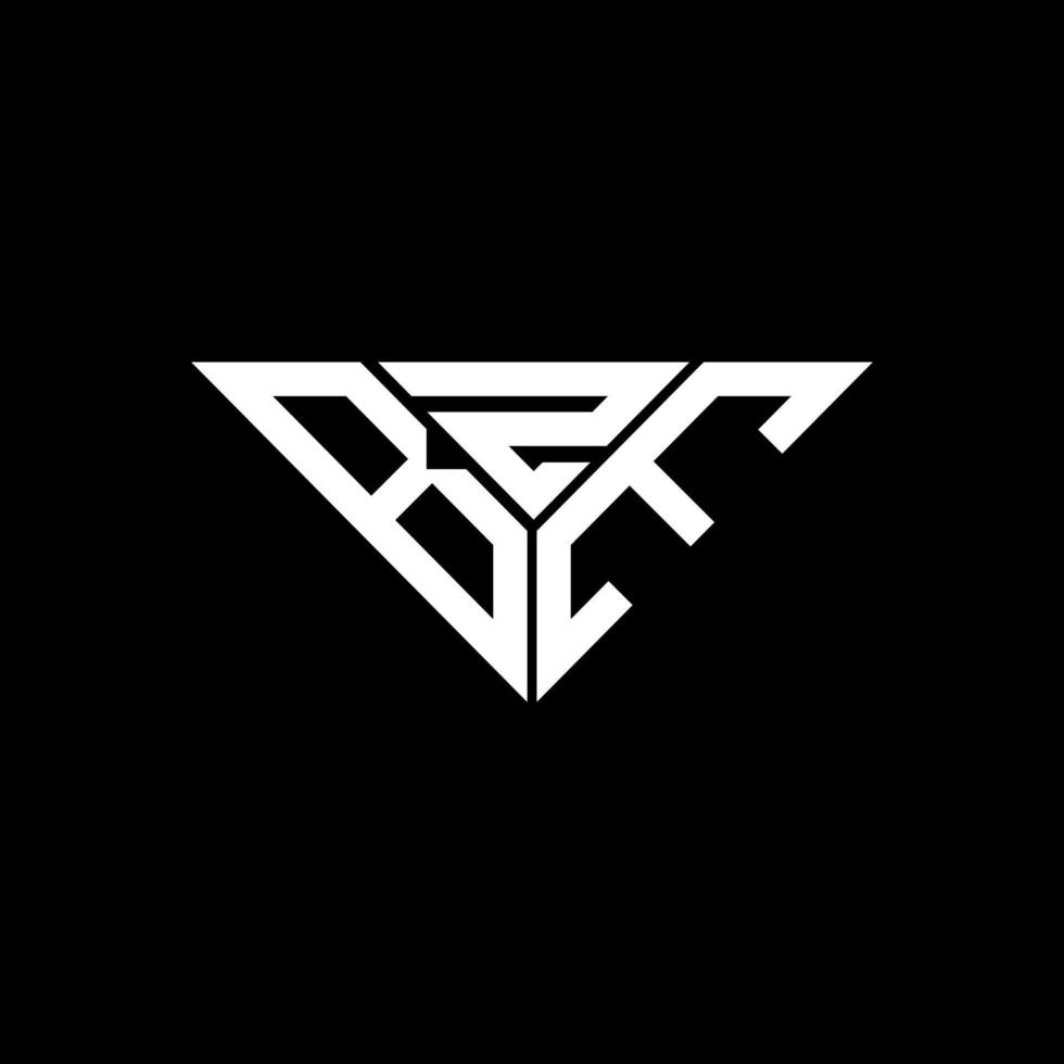 bze Brief Logo kreatives Design mit Vektorgrafik, bze einfaches und modernes Logo in Dreiecksform. vektor