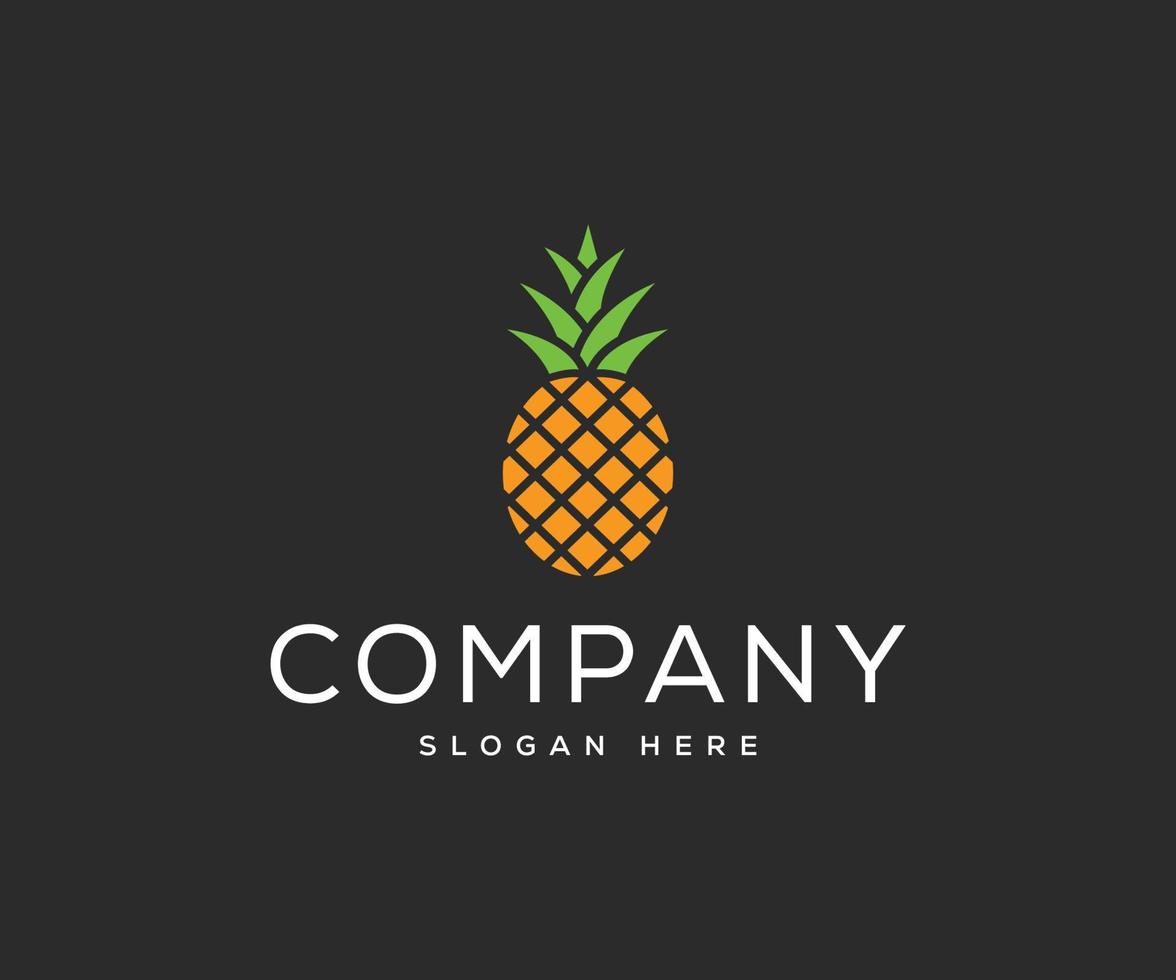 kreative Ananas-Logo-Vorlage. tropisches Logo-Design vektor