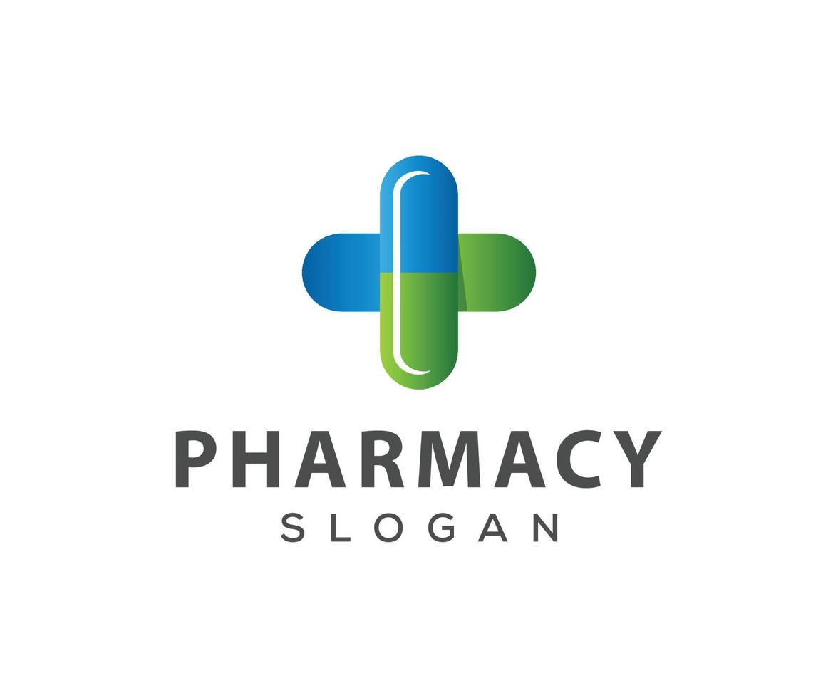 medicin logotyp design. apotek logotyp design mall vektor