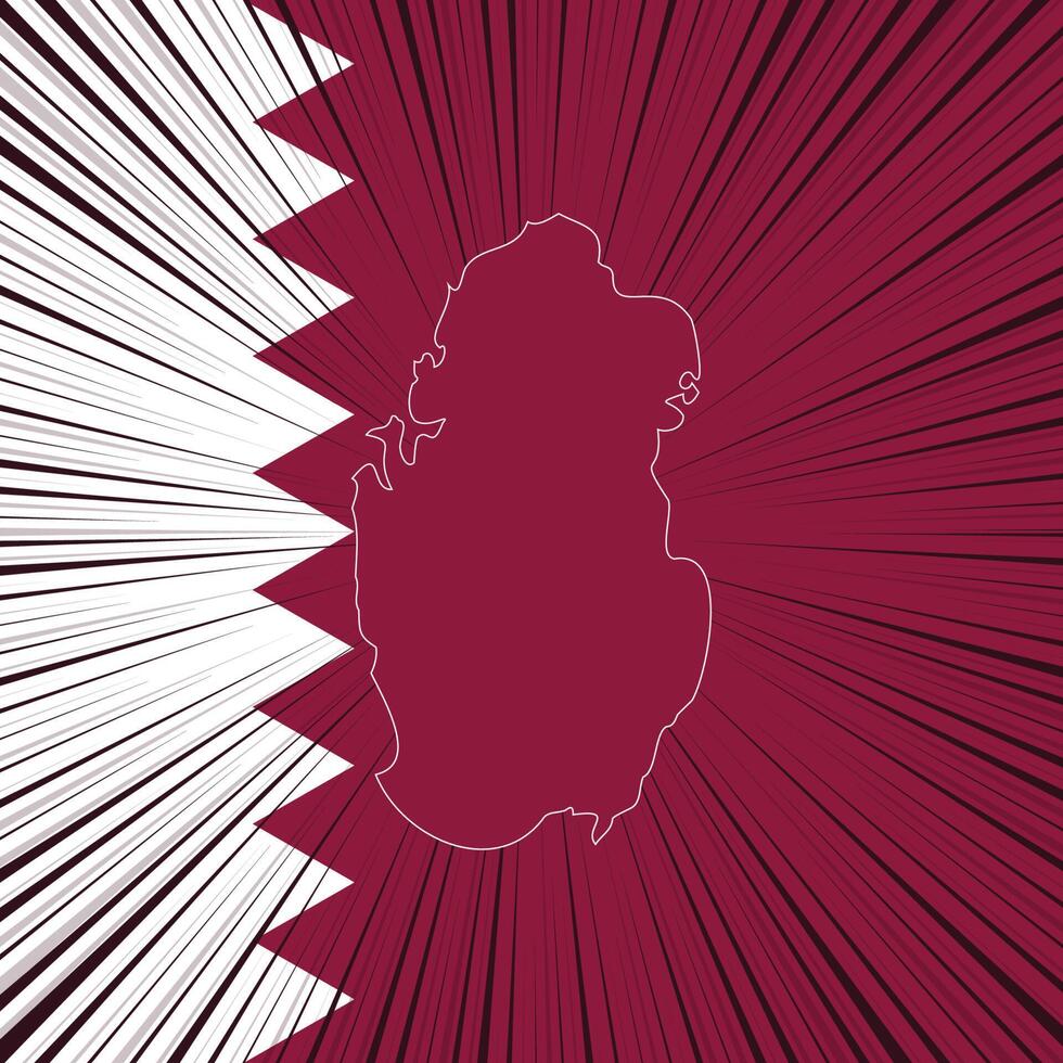 qatar nationell dag Karta design vektor