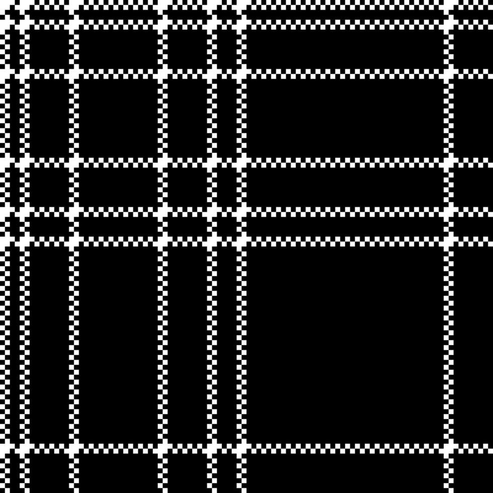 svartvit kolla upp pläd svart pixel sömlös mönster vektor