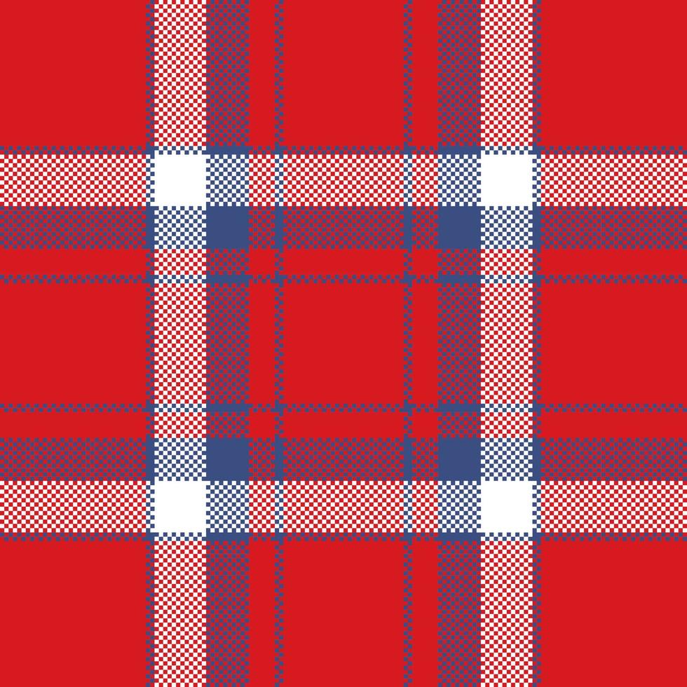 pixel bakgrund vektor design. modern sömlös mönster pläd. fyrkant textur tyg. tartan skott textil. skönhet Färg madras prydnad.