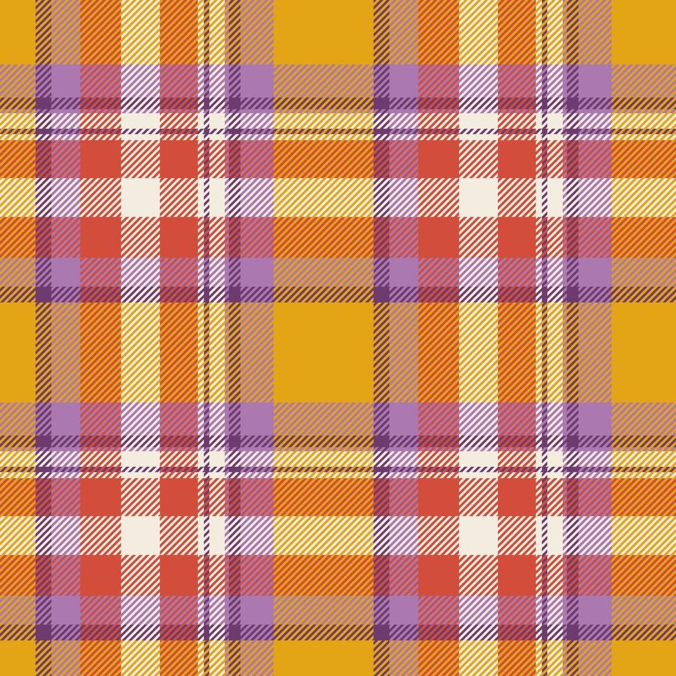 tartan schottland nahtloser karierter mustervektor. Retro-Hintergrundstoff. Vintage Check Farbe quadratische geometrische Textur. vektor