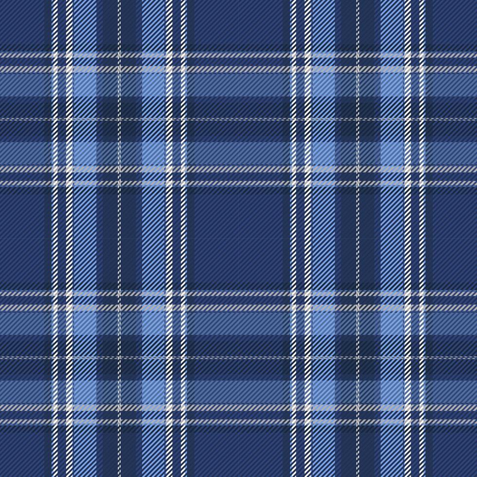 Tartan-Plaidmuster im Blau. Stoffstruktur nahtlos drucken. Überprüfen Sie den Vektorhintergrund. vektor