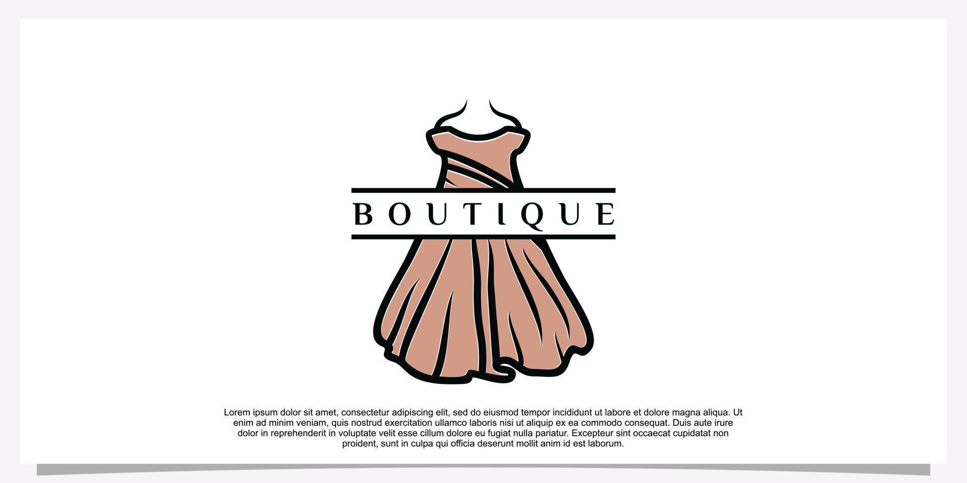 Mode-Boutique-Logo und Store-Logo-Label-Emblem Premium-Vektor vektor