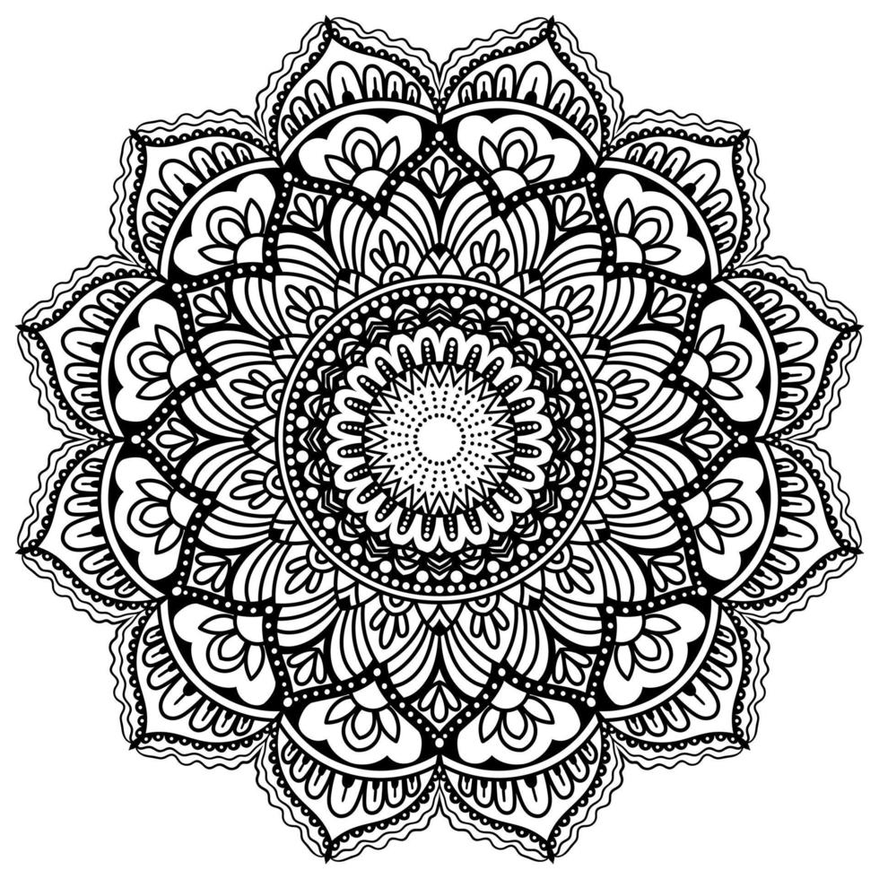 mandala former lätt för färg vektor mandala blomma orientalisk blomma mönster illustration