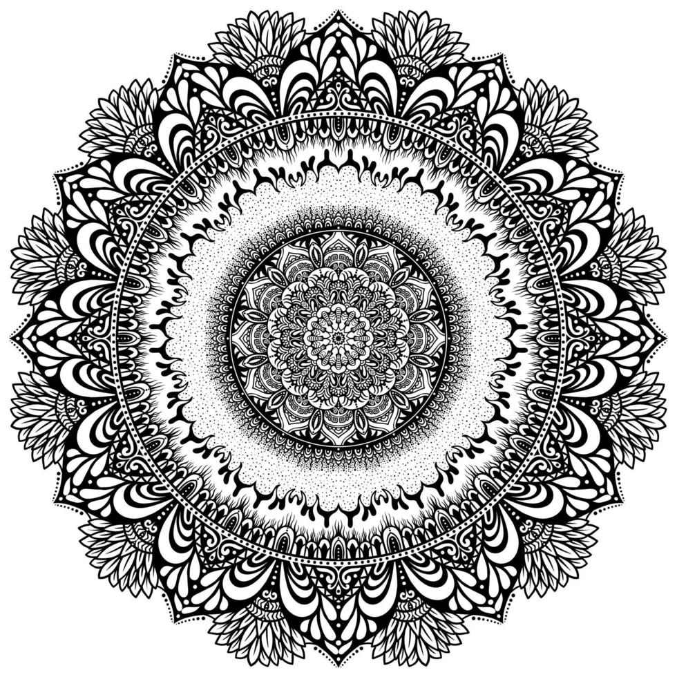 Mandala-Formen einfach zum Färben Vektor-Mandala-Blume orientalische Blumenmusterillustration vektor