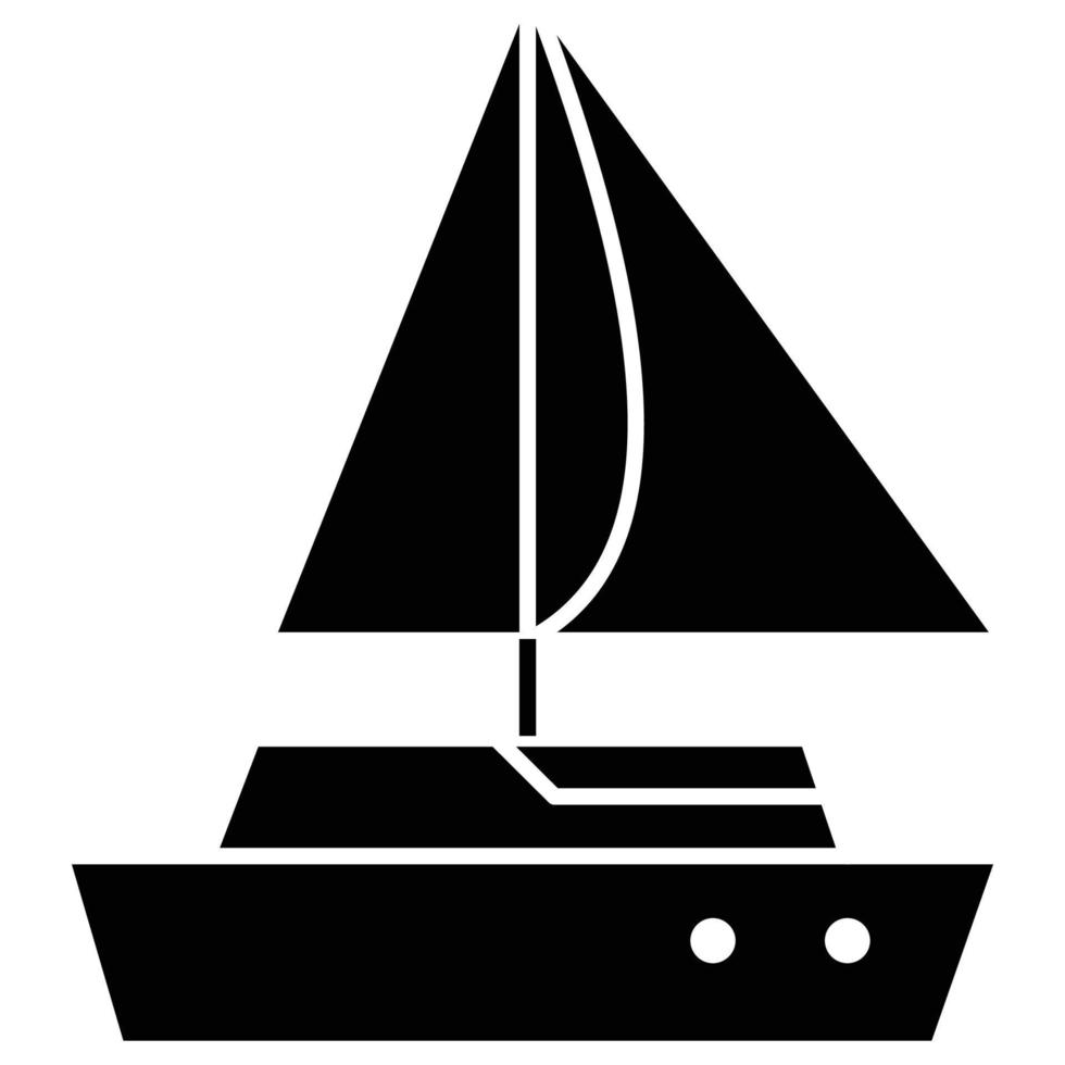 Segelboot, das leicht geändert oder bearbeitet werden kann vektor