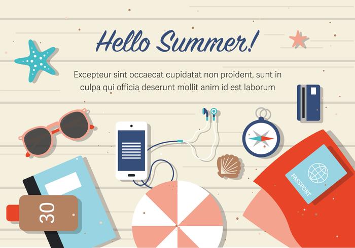 Gratis Summer Beach Bakgrund Vector