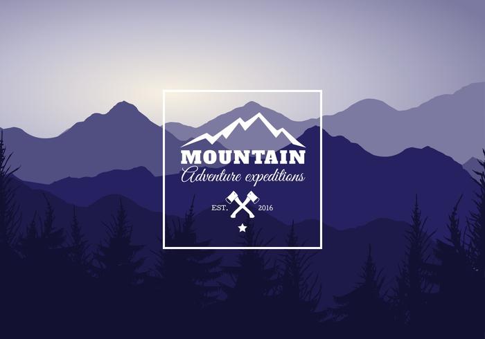 Gratis Mountain Landscape Vector Illustration